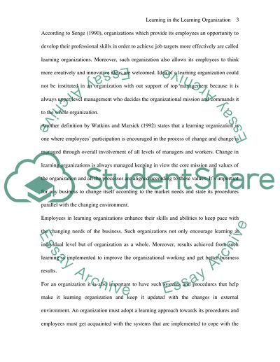 Learning in the Learning Organisation: Intel