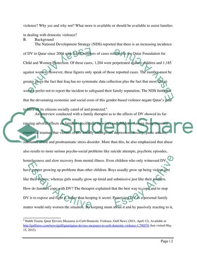 Domestic Violence in Qatar