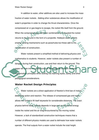 Water Rocket Design