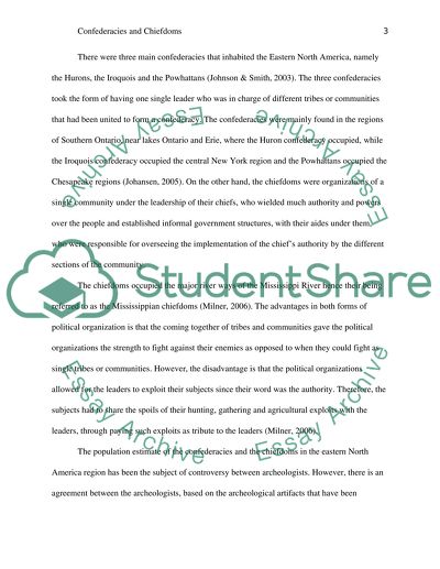 Confederacies and Chiefdoms