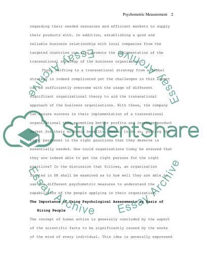 The Importance of Using Psychological Assessments as Basis of Hiring People