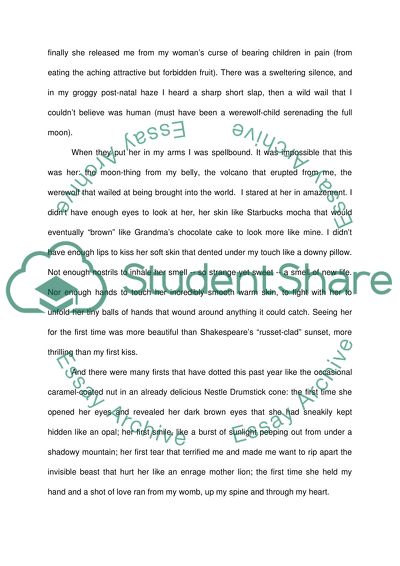 Emotions of a woman on the birth of a child