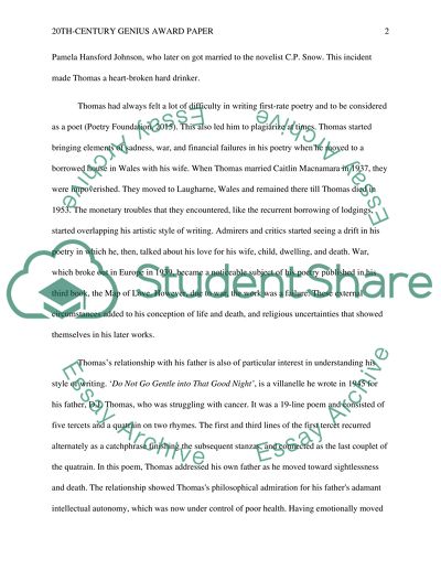 20th-Century Genius Award Paper