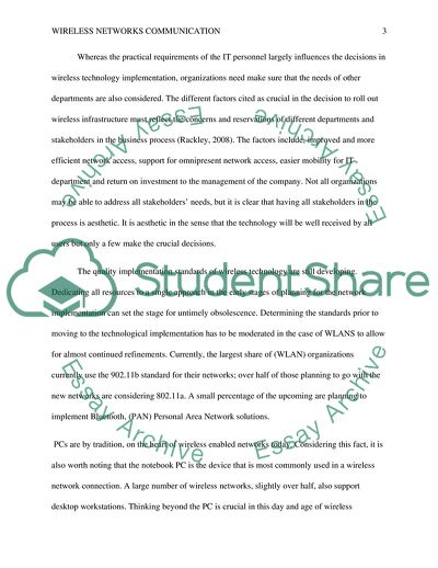 Wireless Networks Communication