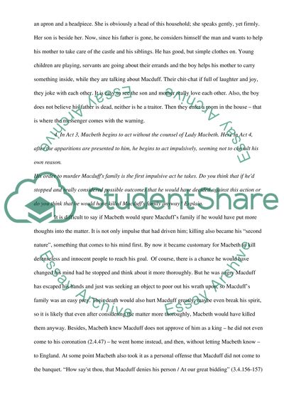 Macbeth Plays So Willingly into the Hands of the Witches