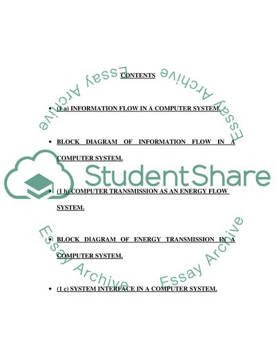 Information and Energy Control Systems