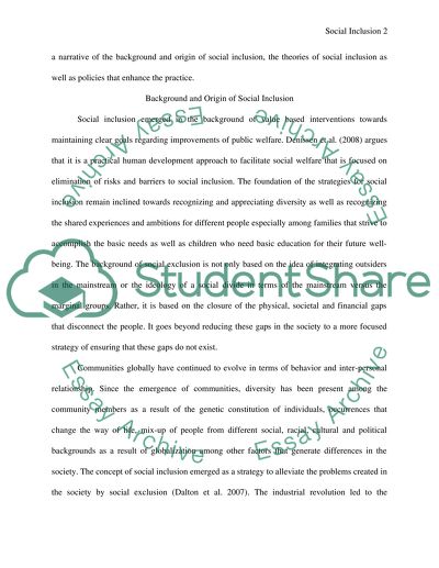 Social Exclusion and the Future of Cities