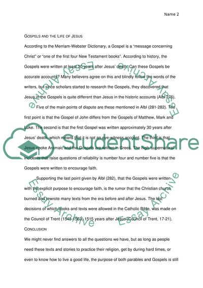 Christology: Parables and Gospels