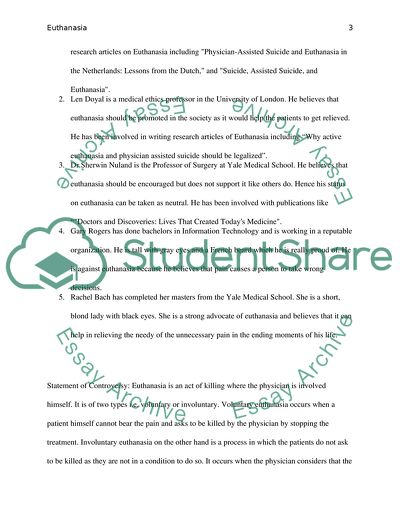 Whats the Use of Euthanasia