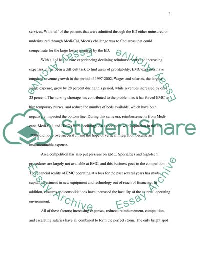 Emanuel Medical Center: Challenges, and Options