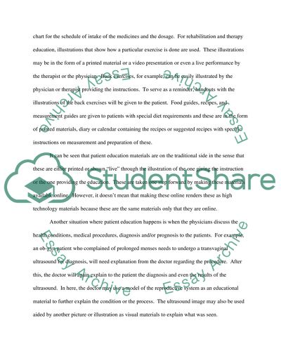 Patient Education and Educational Technologies