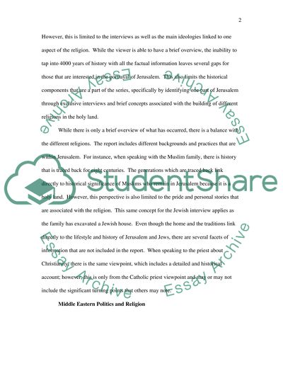 Overview of Jerusalem Stories Video