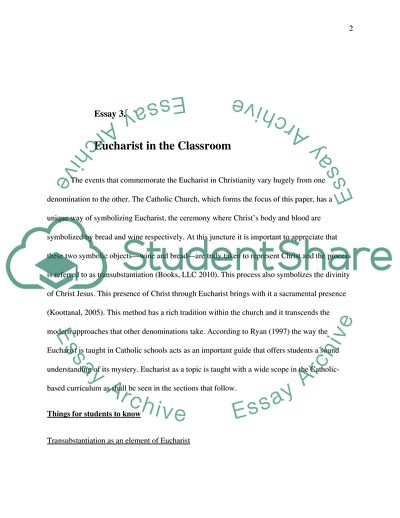 The Classroom Religion Program