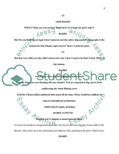 Screenplay on the Graveyard