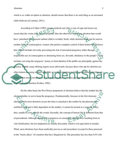 The pros and cons of abortion