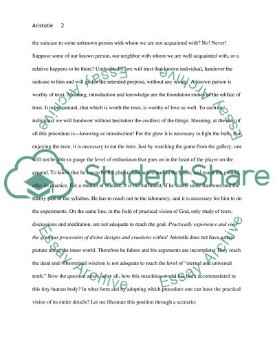 Aristotle Essay