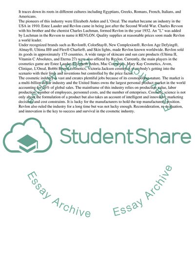 Industry Analysis of the Cosmetics Industry