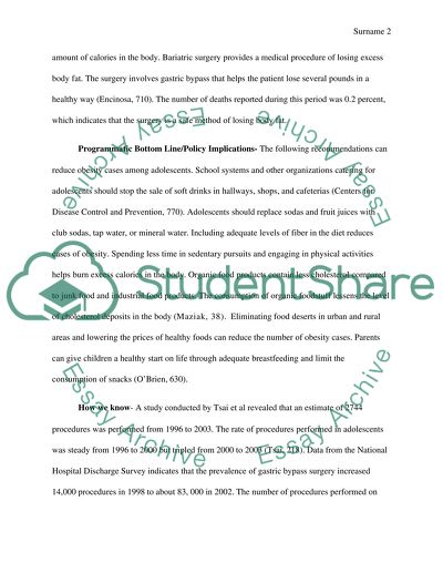 Pediatric Issues Paper (Health Brief) #1