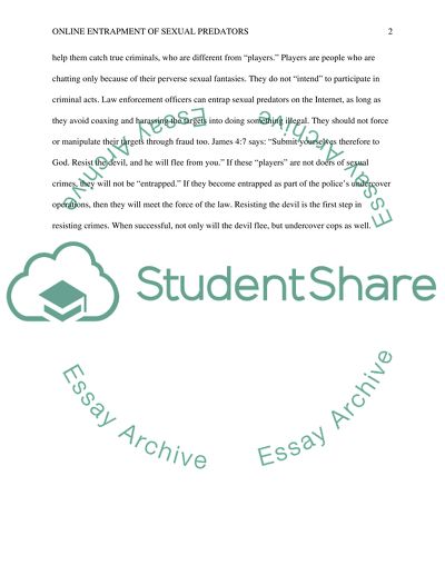 Opportunities and Limitations of Online Entrapment of Sexual Predators