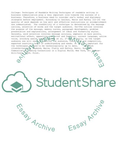 BIET 336 (description of techniques of readable writing)