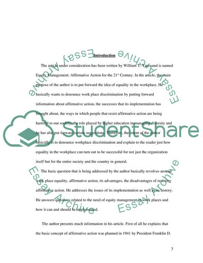 Discrimination in the Workforce