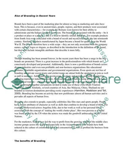 The Rise of Branding