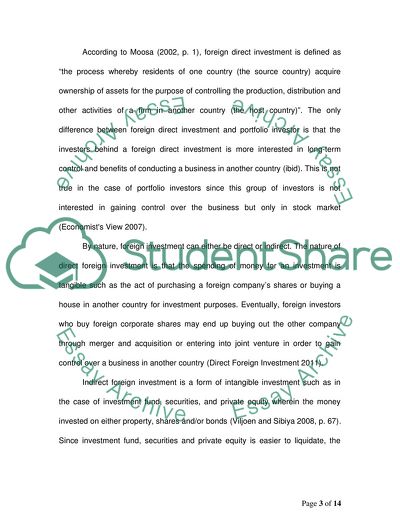 The Nature of Foreign Direct Investment