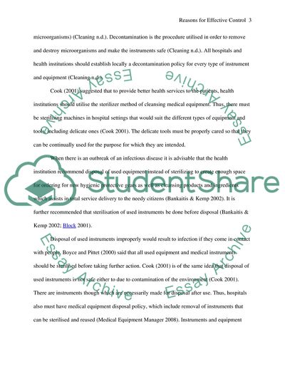 Reasons for Effective Control Policy in Cleansing and Sterilization