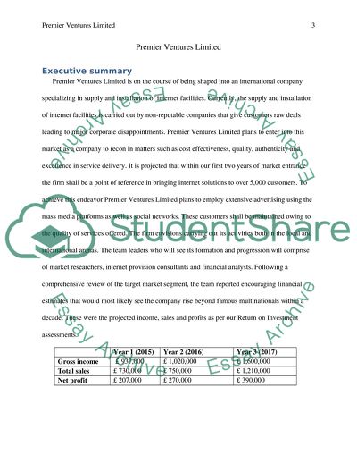 IT & Entrepreneurship at Premier Ventures Limited