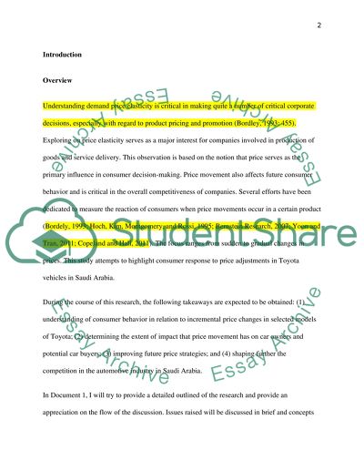 The Effect of Price Elasticity of Toyota on Consumer Consumption