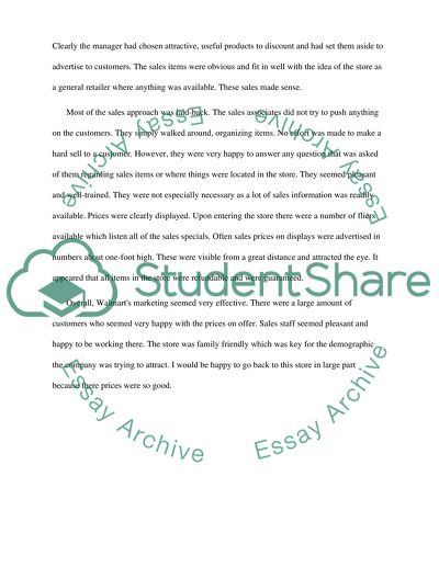 Marketing at Walmart