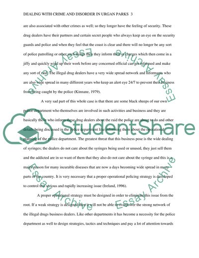 Crime and Disorder in Urban Parks