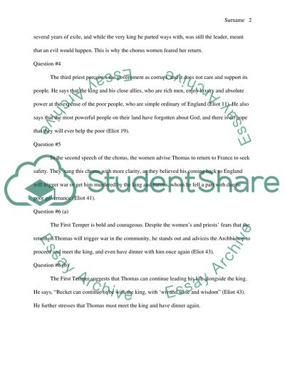 Murder in the Cathedral by T.S. Eliot