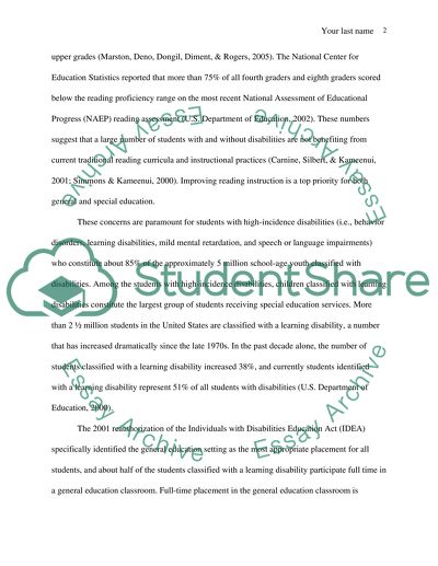 Teaching Reading to Students with Learning Disabilities