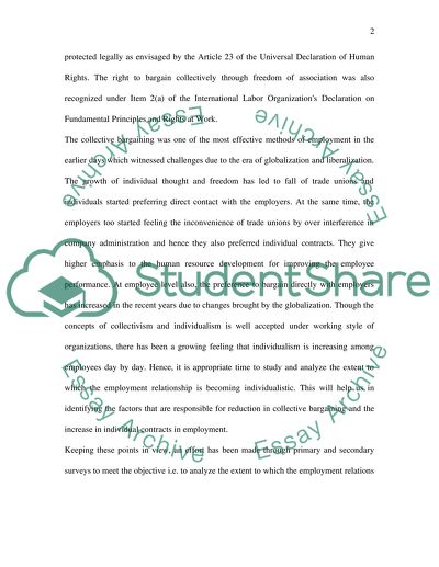 Is the Employment Relationship Becoming More Individualistic