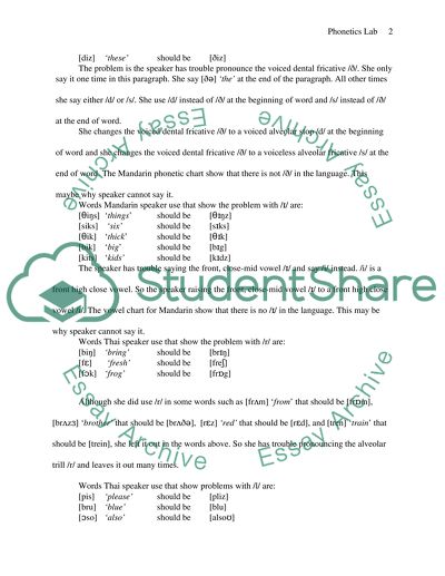 Phonetics Laboratory: Mandarin Speaker from Nanjing