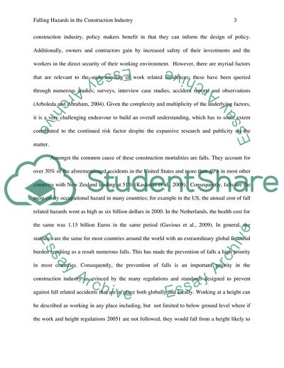 Falling Hazards in the Construction Industry