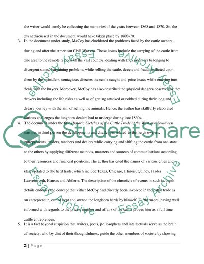 Joseph G. Mccoy Historic Steches of the Cattle Trade of the West and SouthWest 1874