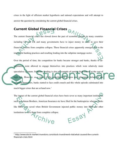 Efficient Market Hypothesis in Explaining the Overall Functioning of the Financial Markets