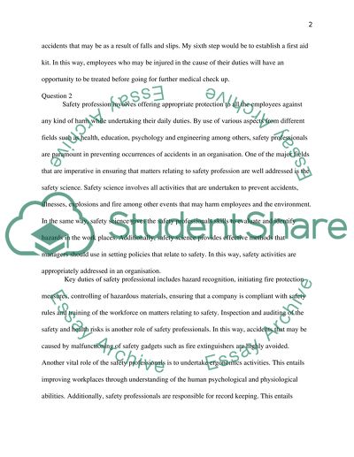 Safety Legislation Writing Project #2