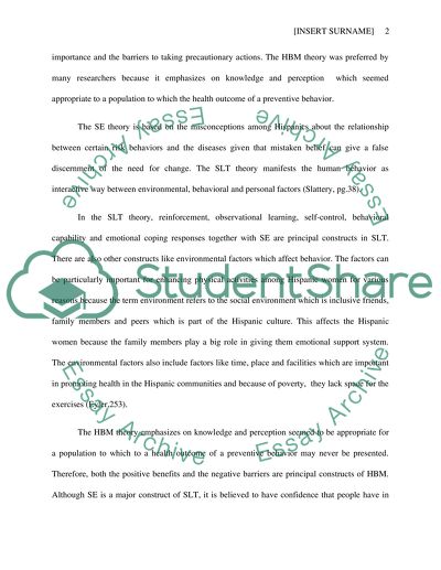 Low Physical Activity in Hispanic Women