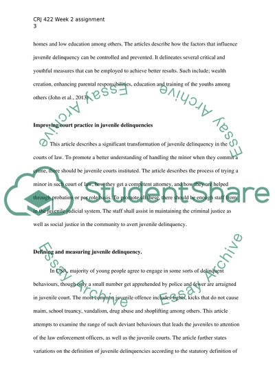 CRJ 422 Week 2 assignment