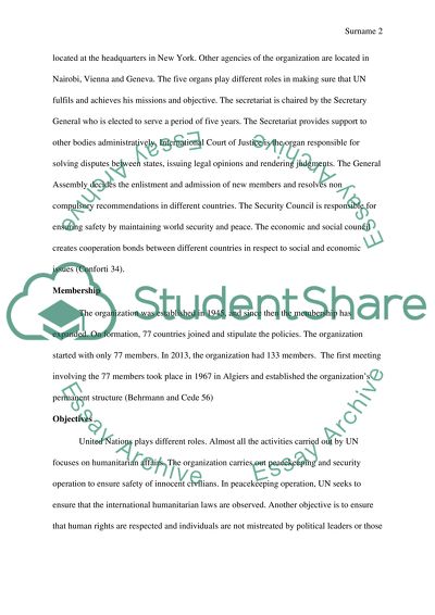 The Structure of the United Nations