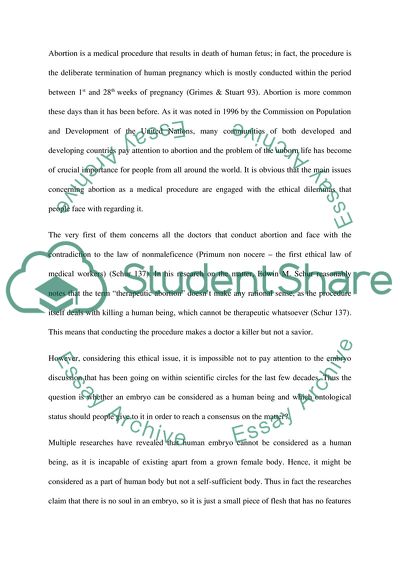 The Problem of Abortions