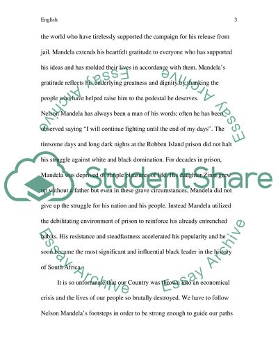 Response to Nelson Mandelas Freedom Speech