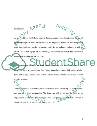 Organizing in a Virtual World