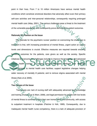 Challenges to the Treatment of a Vulnerable Population