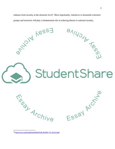 Initiatives That Qatar Might Pursue to Reduce National Security Risks