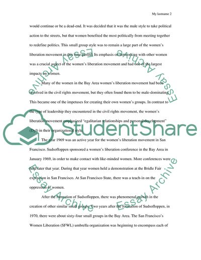 Feminism in the 1960s and 1970s in California