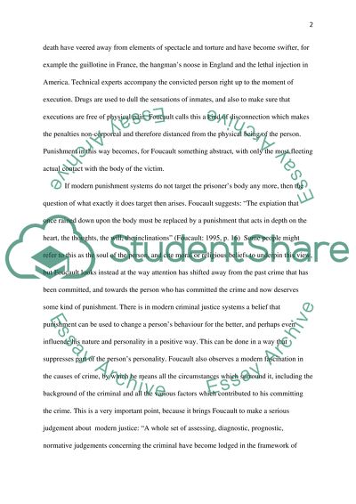 The Body of the Condemned by Michael Foucault